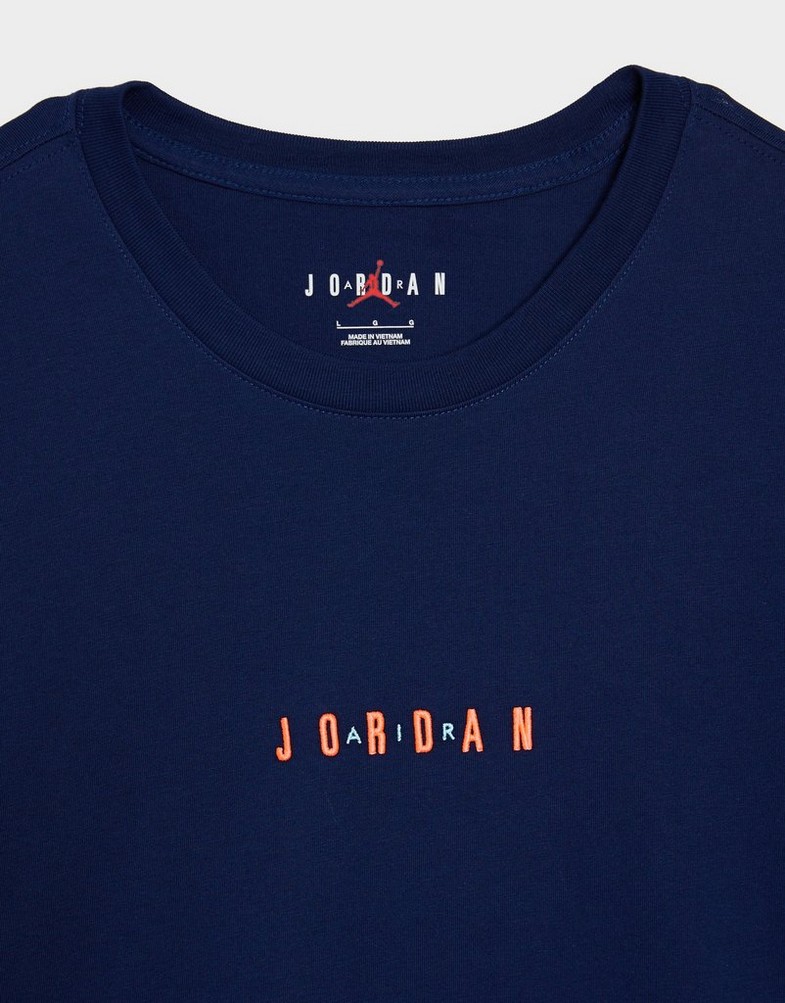 Koszulka, t-shirt męski JORDAN T-SHIRT M J EMB JORDAN AIR CREW DM3182-492 Granatowy