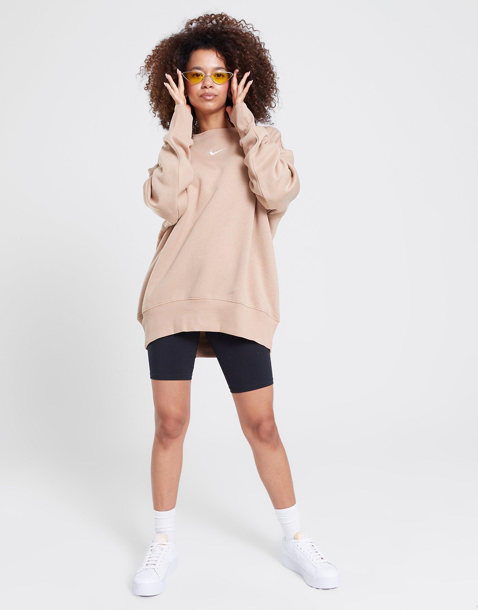 Moteriškas džemperis NIKE DŽEMPERIS W NSW STYLE FLC CREW OS DQ5733-200 Rusva