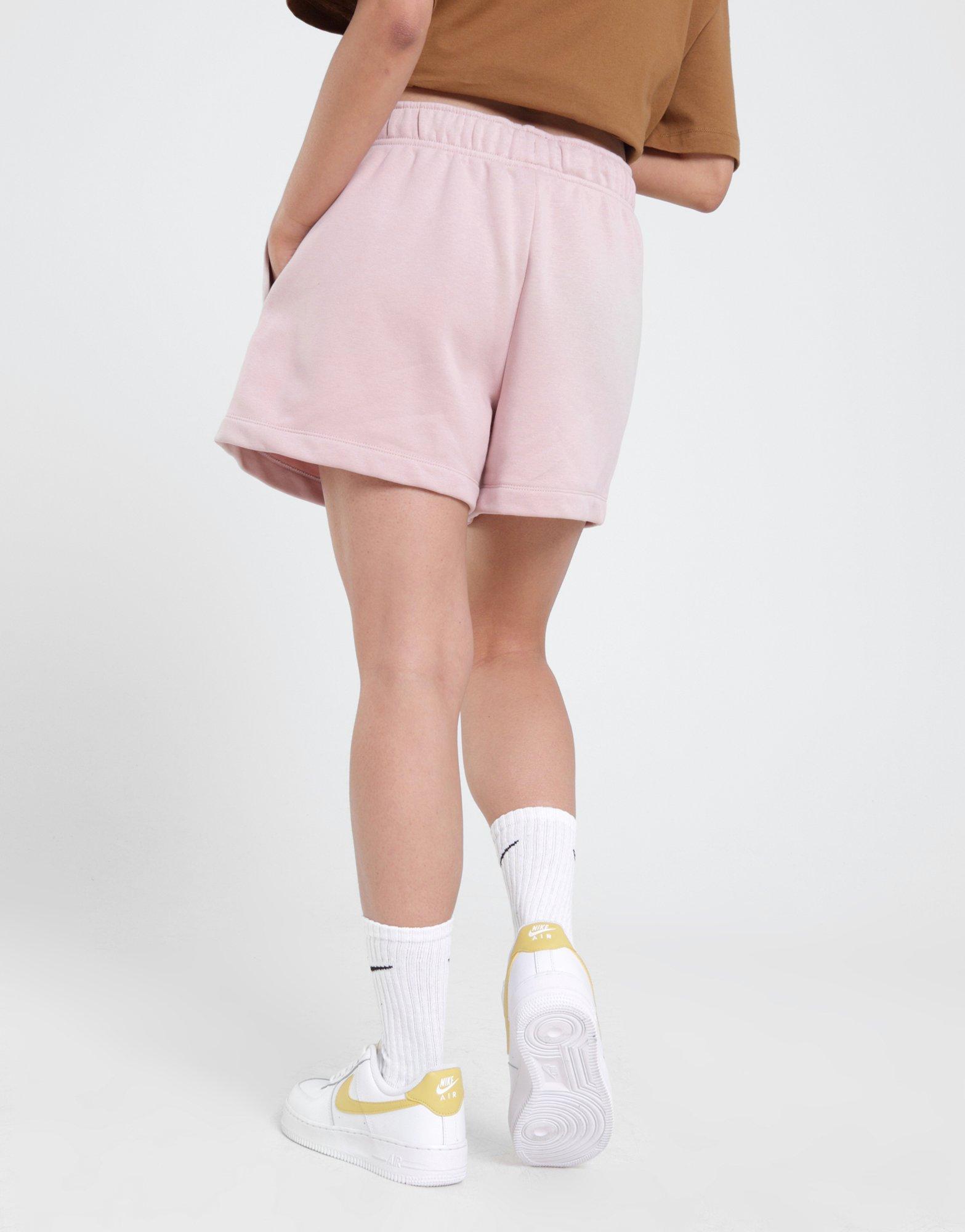 Dámské kraťasy NIKE ŠORTKY  W NSW CLUB FLC MR SHORT DQ5802-601 Růžová