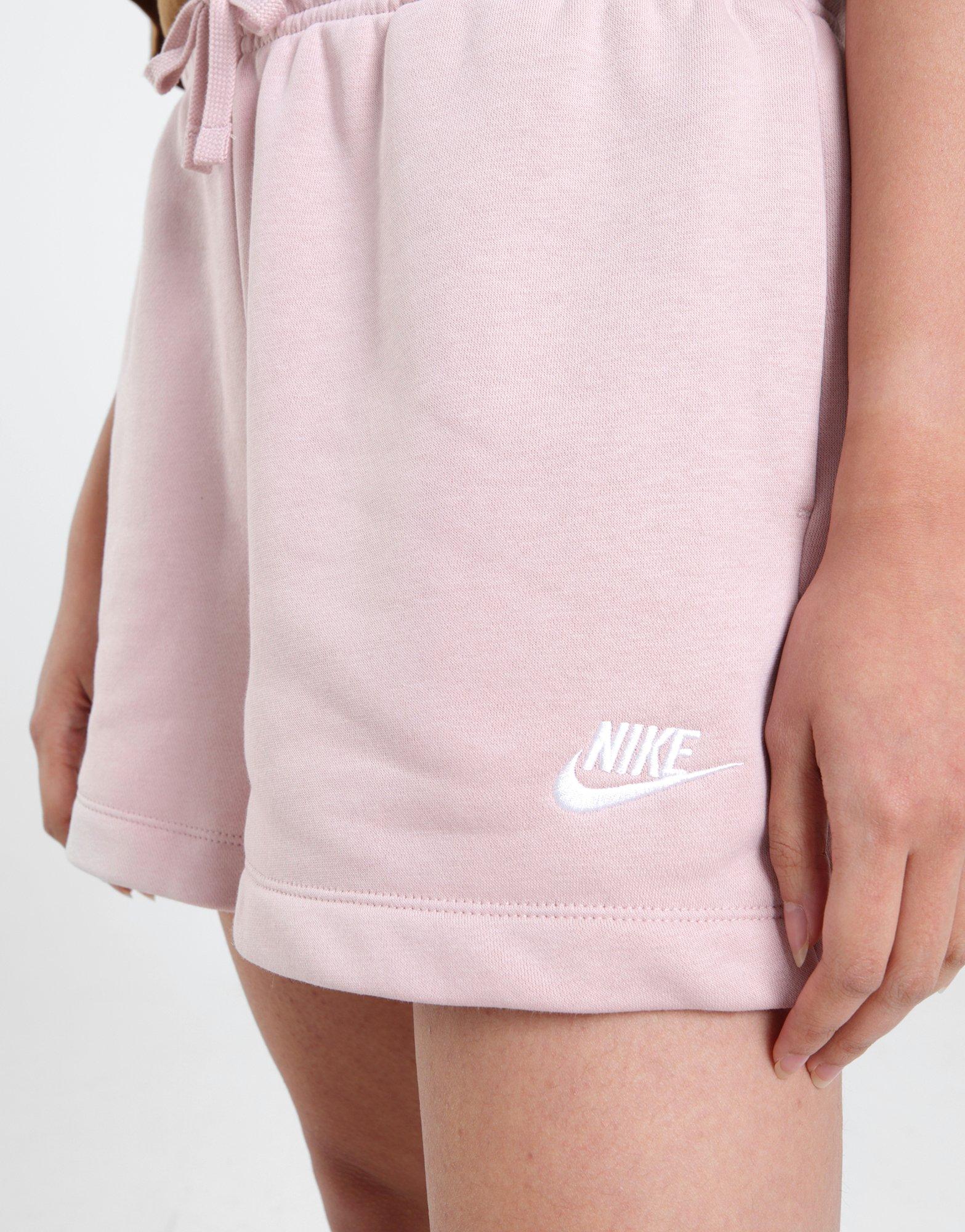 Dámské kraťasy NIKE ŠORTKY  W NSW CLUB FLC MR SHORT DQ5802-601 Růžová