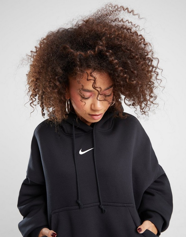 Dámská mikina NIKE MIKINA W NSW PHNX FLC OOS PO HOODIE DQ5858-010 Černá