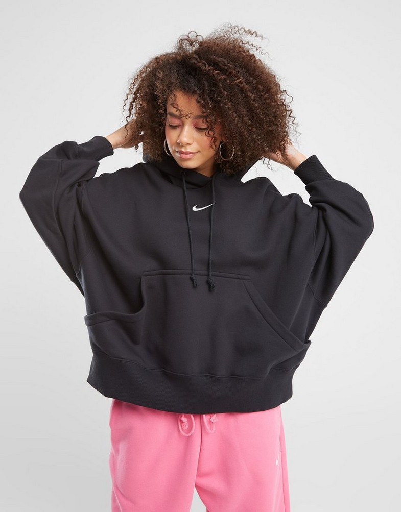 Dámská mikina NIKE MIKINA W NSW PHNX FLC OOS PO HOODIE DQ5858-010 Černá