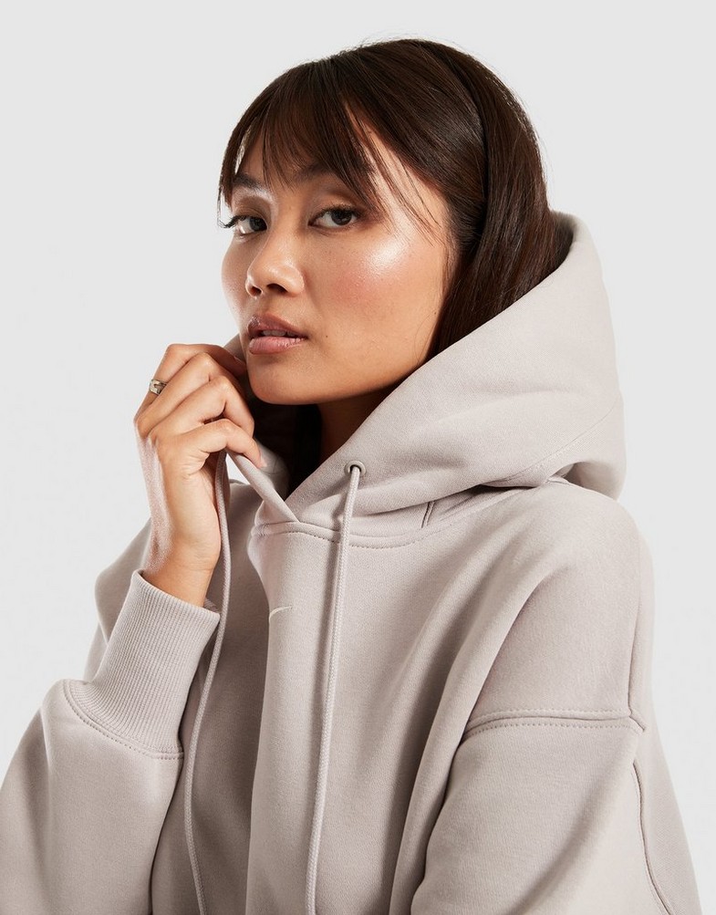 Bluza damska NIKE BLUZA Z KAPTUREM W NSW PHNX FLC OS PO HOODIE DQ5860-009 Szary
