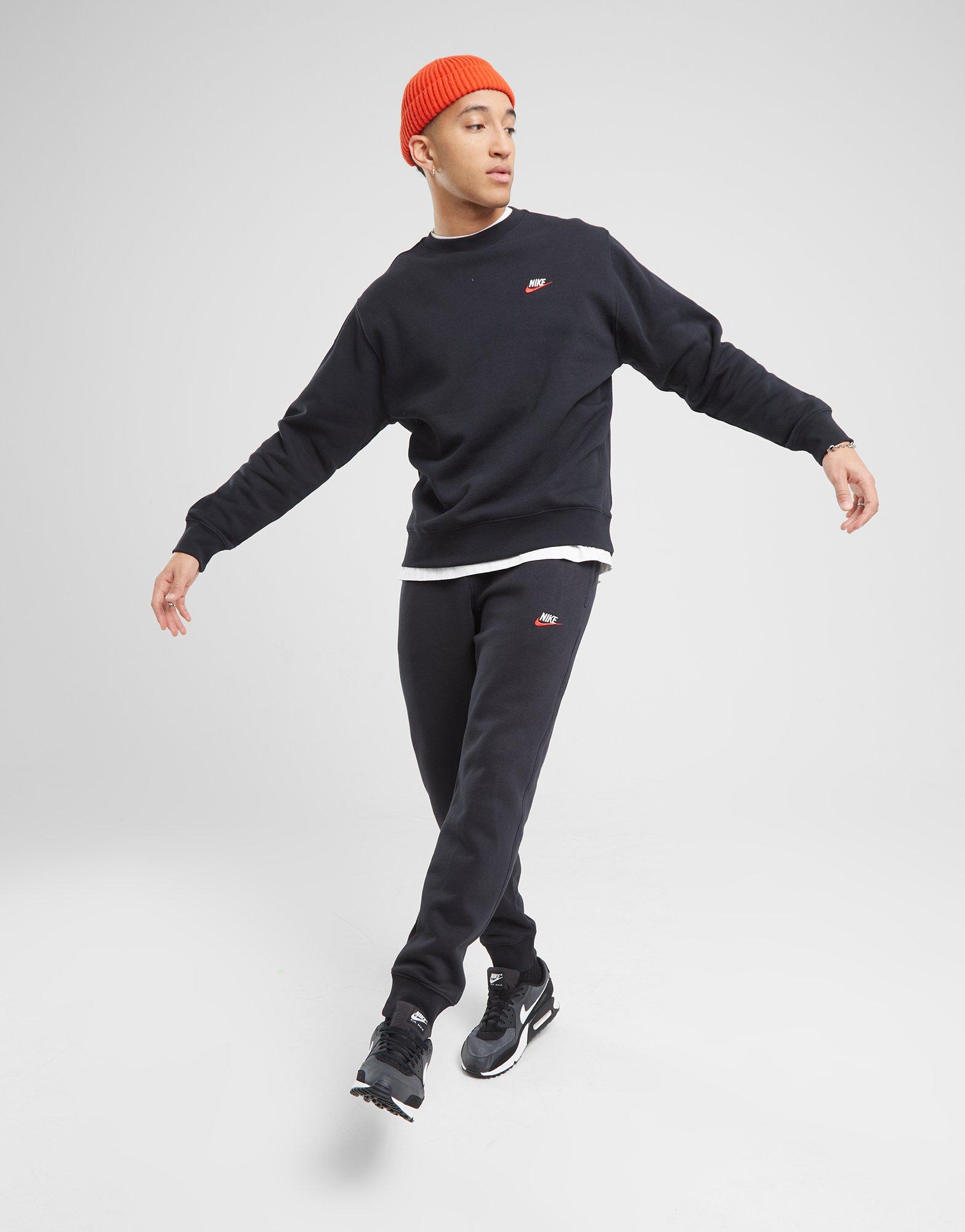 Muški gornji dio trenirke NIKE VESTA M NSW CLUB DT CREW BB ESSENTIALS DQ8383-012 crna