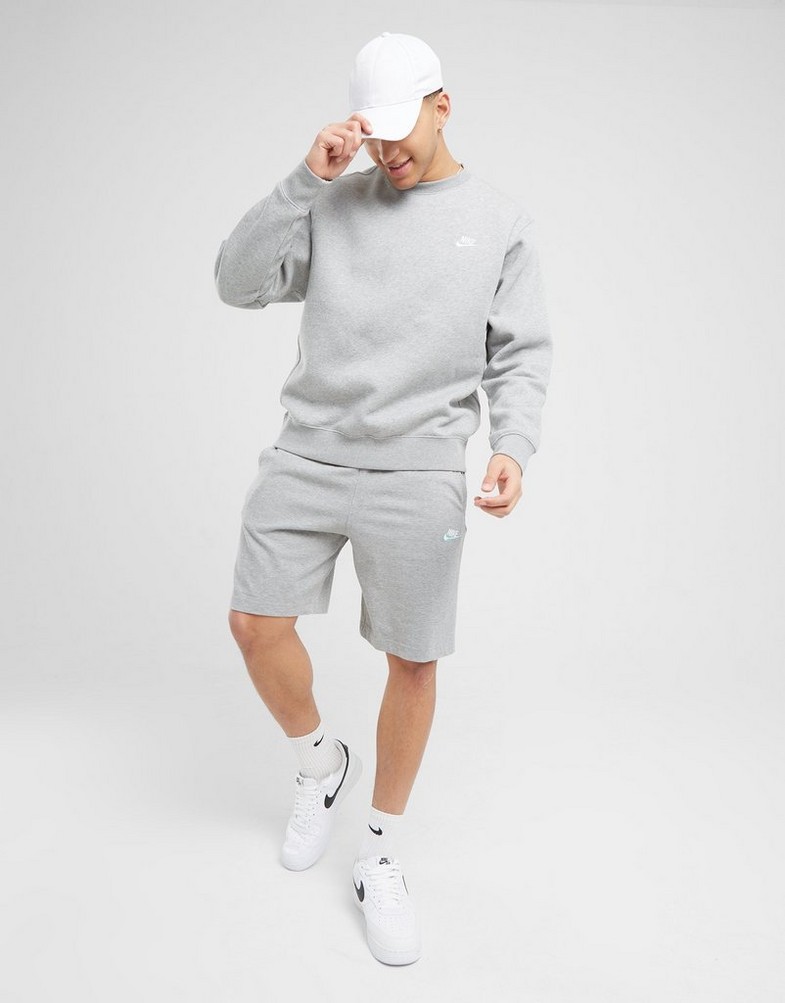 Чоловічі кофти NIKE КОФТА M NSW CLUB DT CREW BB ESSENTIALS DQ8383-065 Сірий