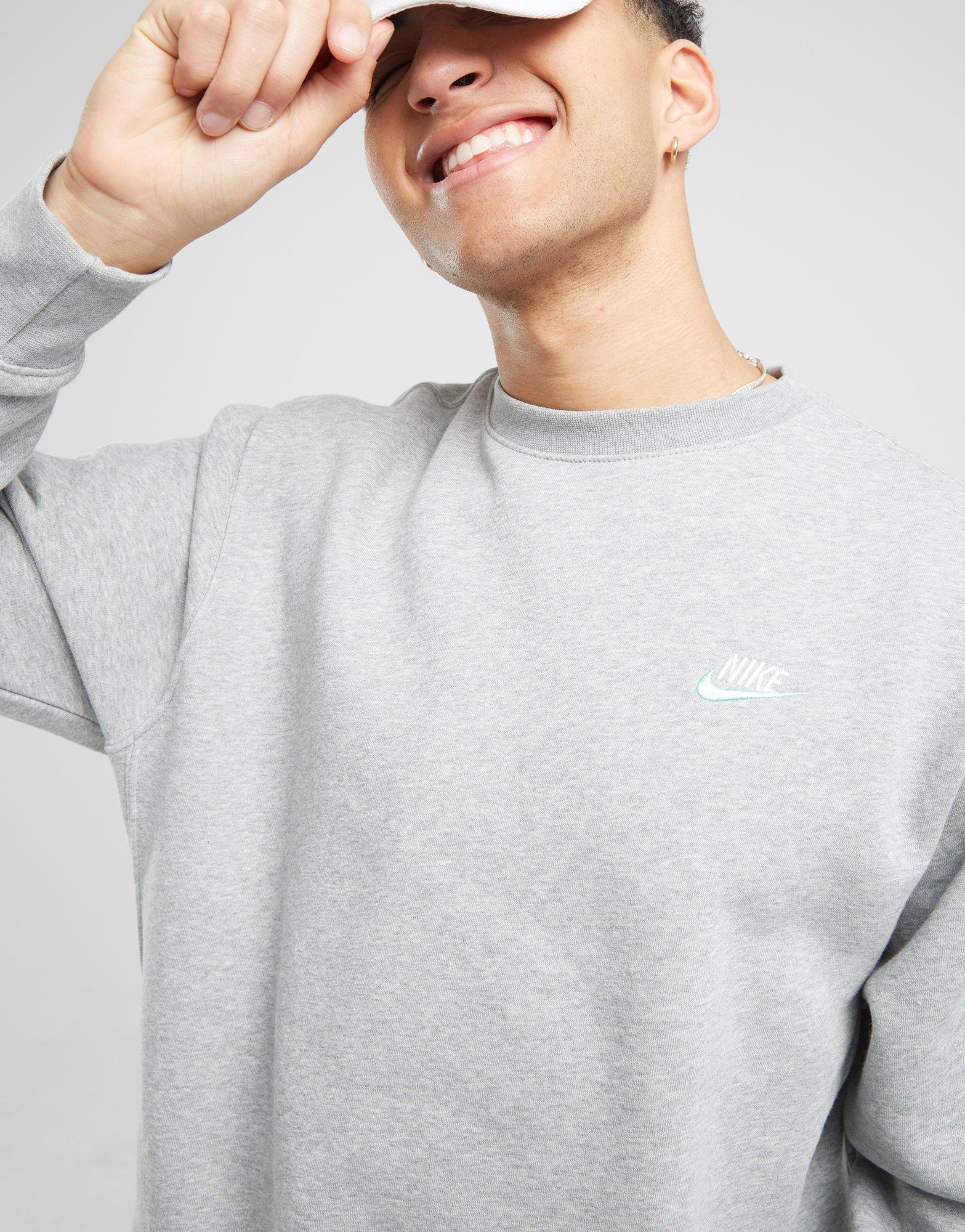 Bluză pentru bărbați NIKE BLUZĂ M NSW CLUB DT CREW BB ESSENTIALS DQ8383-065 Gri