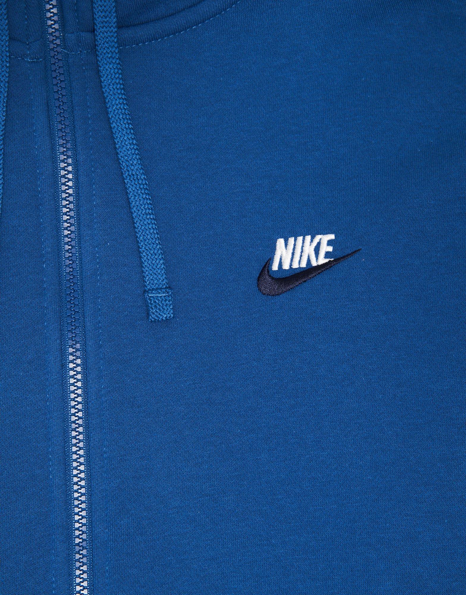 Чоловічі кофти NIKE КОФТА НА БЛИСКАВЦІ З КАПЮШОНОМ   M NSW CLUB DT HDFZ DQ8384-476 Блакитний