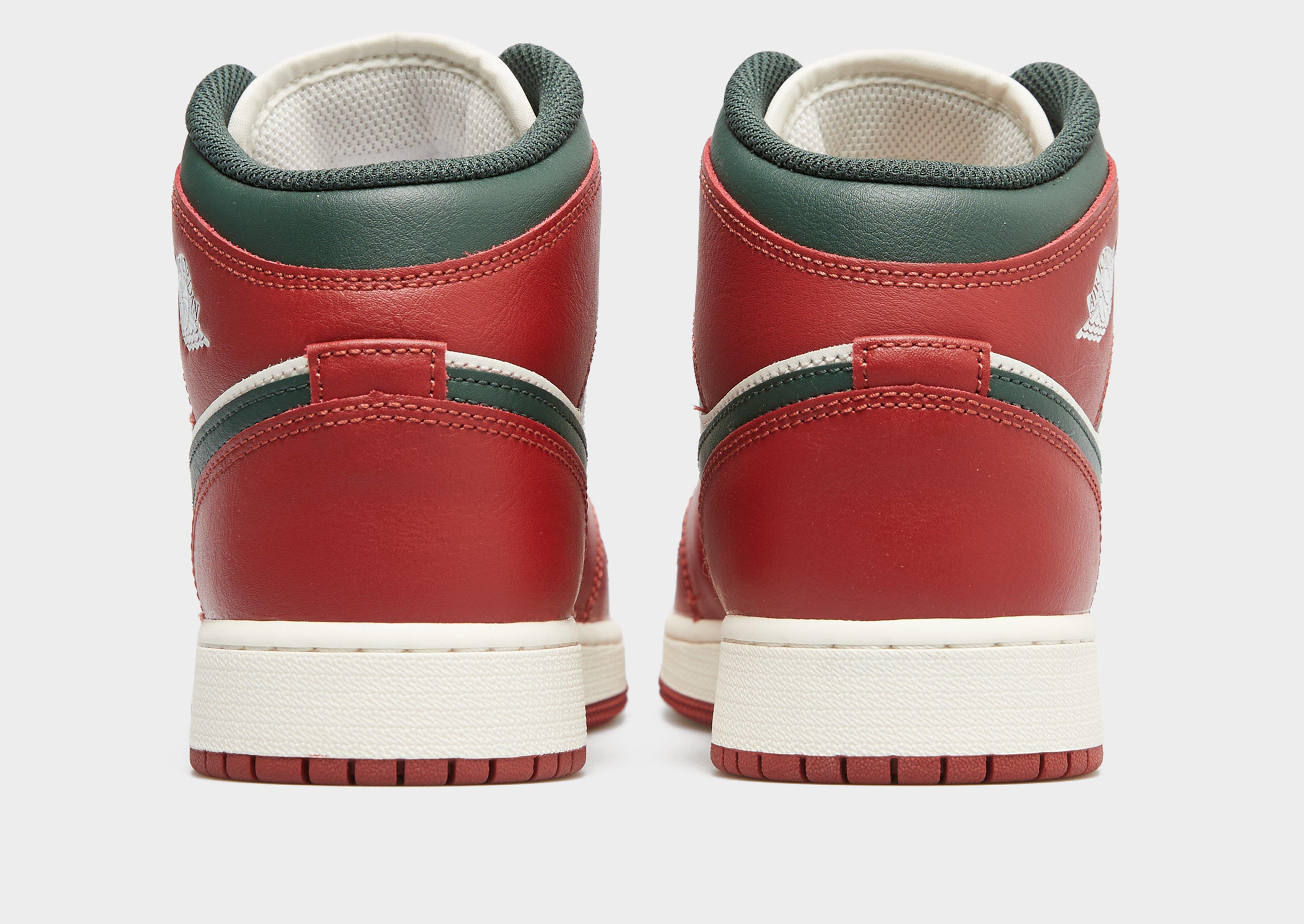 Buty sneakersy dla dzieci JORDAN AIR 1 MID BG DQ8423-105 Bordowy