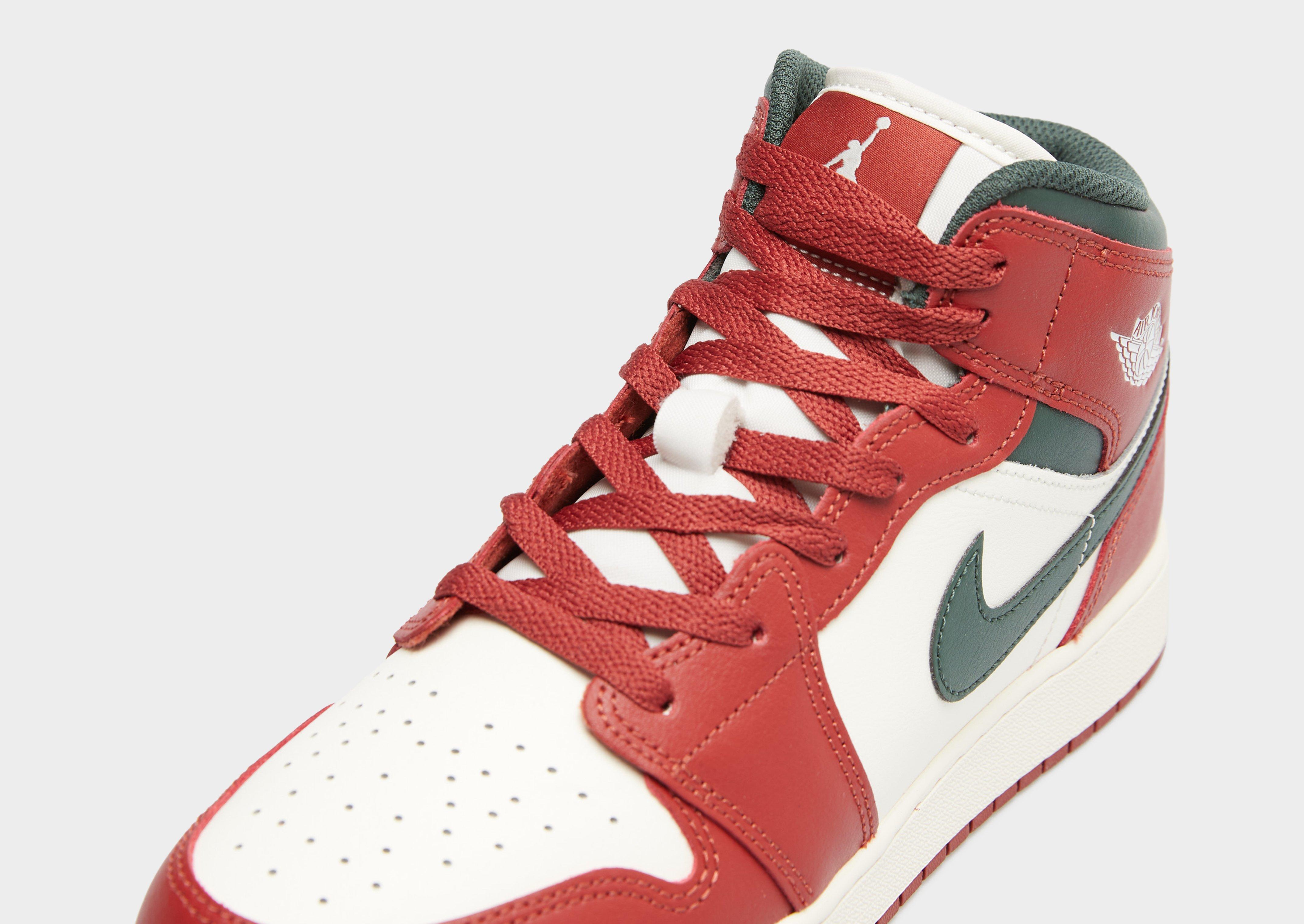 Buty sneakersy dla dzieci JORDAN AIR 1 MID BG DQ8423-105 Bordowy