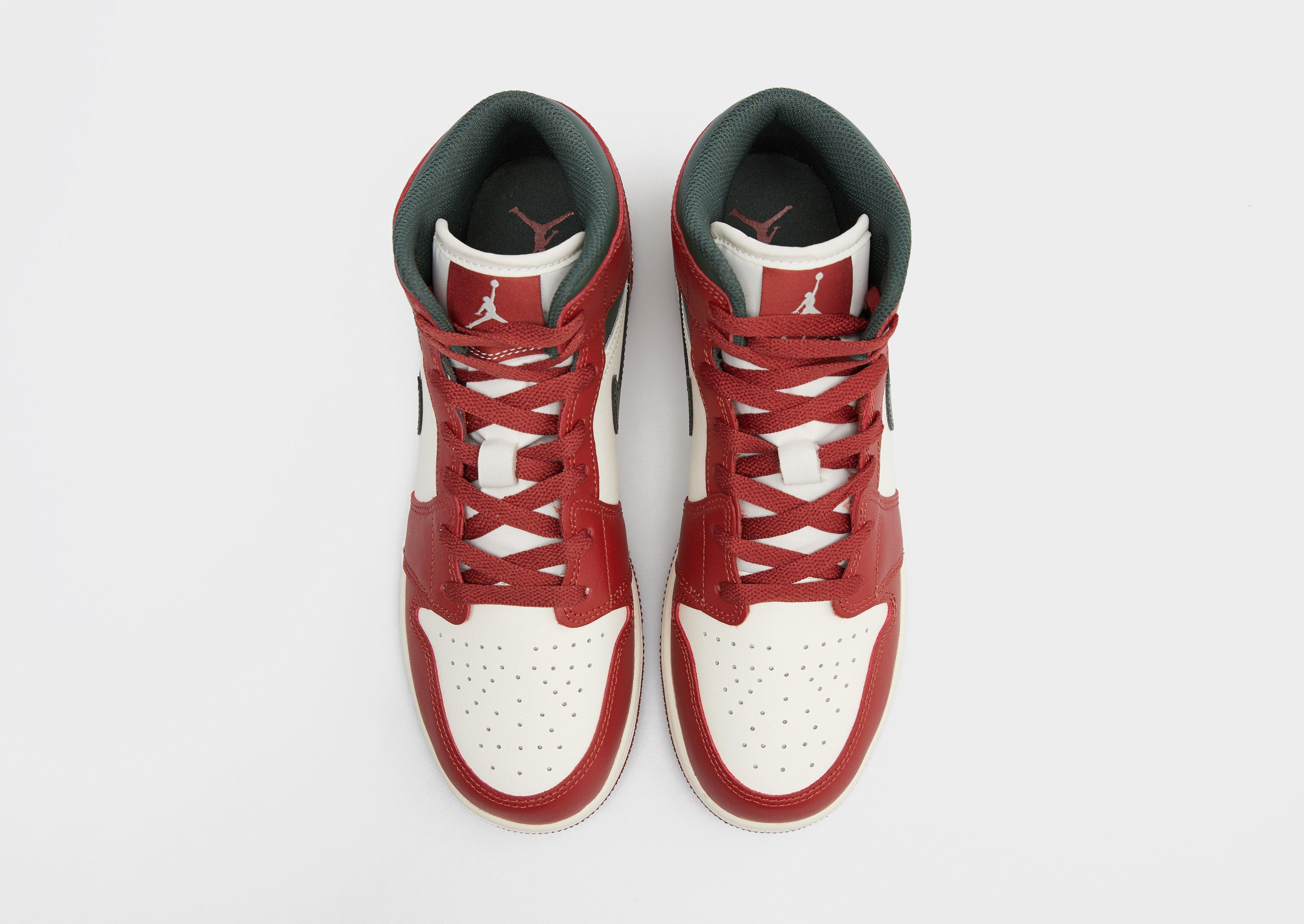 Buty sneakersy dla dzieci JORDAN AIR 1 MID BG DQ8423-105 Bordowy