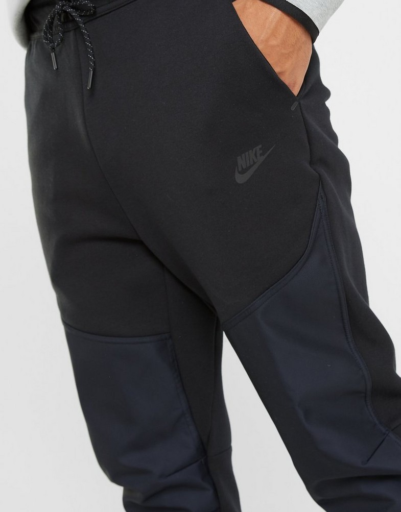 NIKE SPODNIE M NK TECH FLC OVERLAY JGGR DR6171-010 Czarny