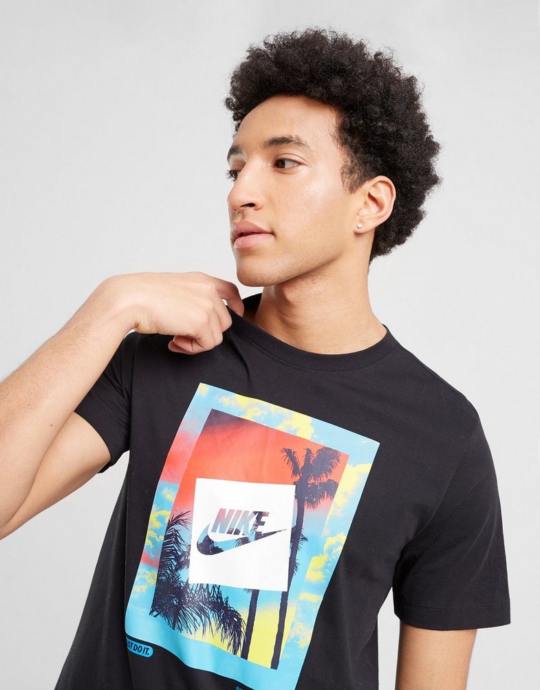 Koszulka, t-shirt męski NIKE T-SHIRT M NSW TEE HEATWAVE PHOTO DR8071-010 Czarny