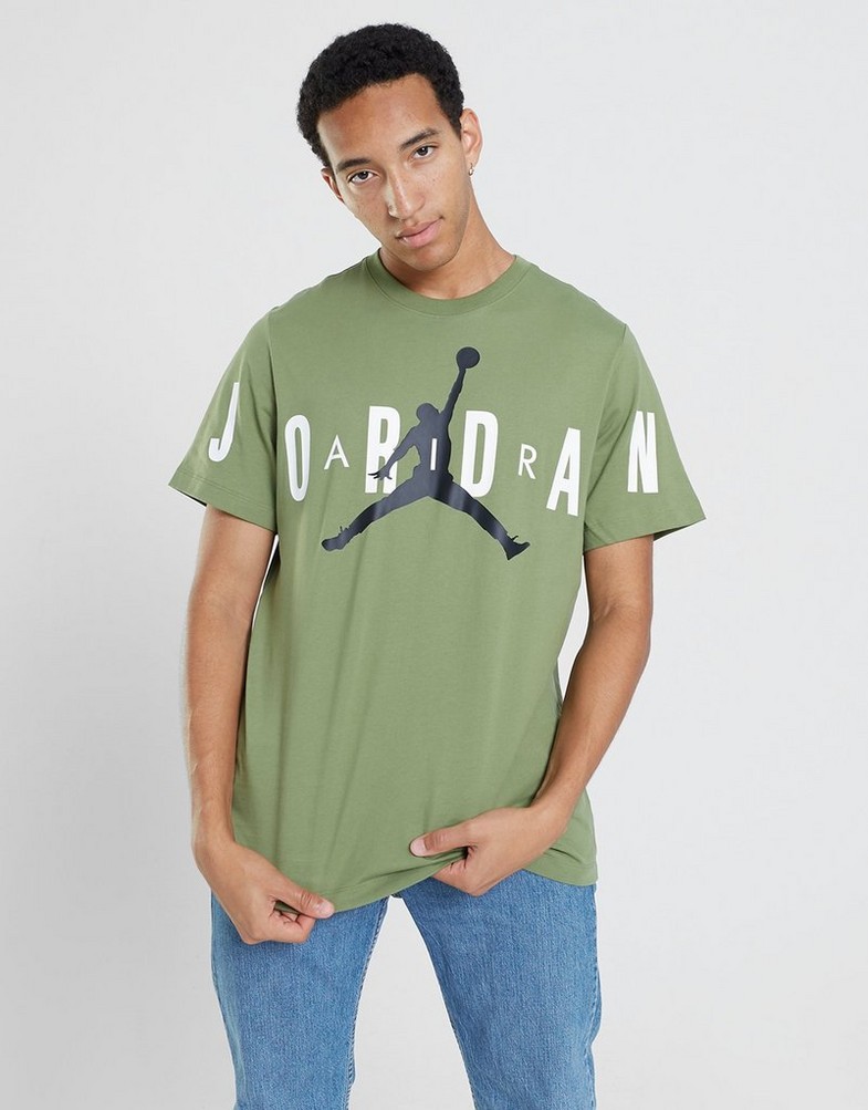 Férfi póló JORDAN PÓLÓ M J JD AIR STRETCH SS CREW DV1445-340 Zöld