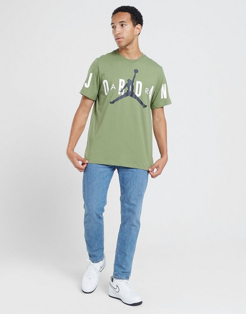 Férfi póló JORDAN PÓLÓ M J JD AIR STRETCH SS CREW DV1445-340 Zöld