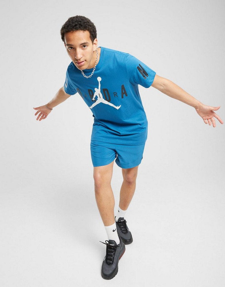 Чоловічі футболки ФУТБОЛКА M JORDAN JD AIR STRETCH SS CREW  DV1445-457 Блакитний