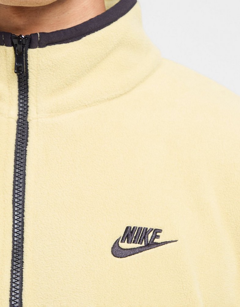 Pánska mikina NIKE MIKINA ROZEPÍNACÍ M NK CLUB+ PLR LS HZ TOP DX0525-720 Zlatá