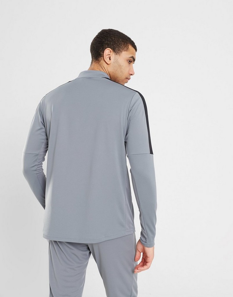 Férfi pulóverek NIKE PULÓVER ACAD23 1/4 ZP COOL GREY SWEATSHIRT DX4294-065 Szürke