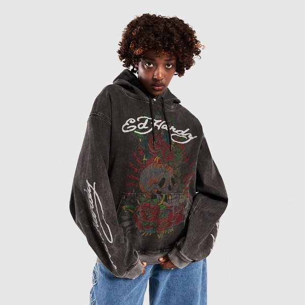 ED HARDY BLUZA Z KAPTUREM SKULL OH HOOD