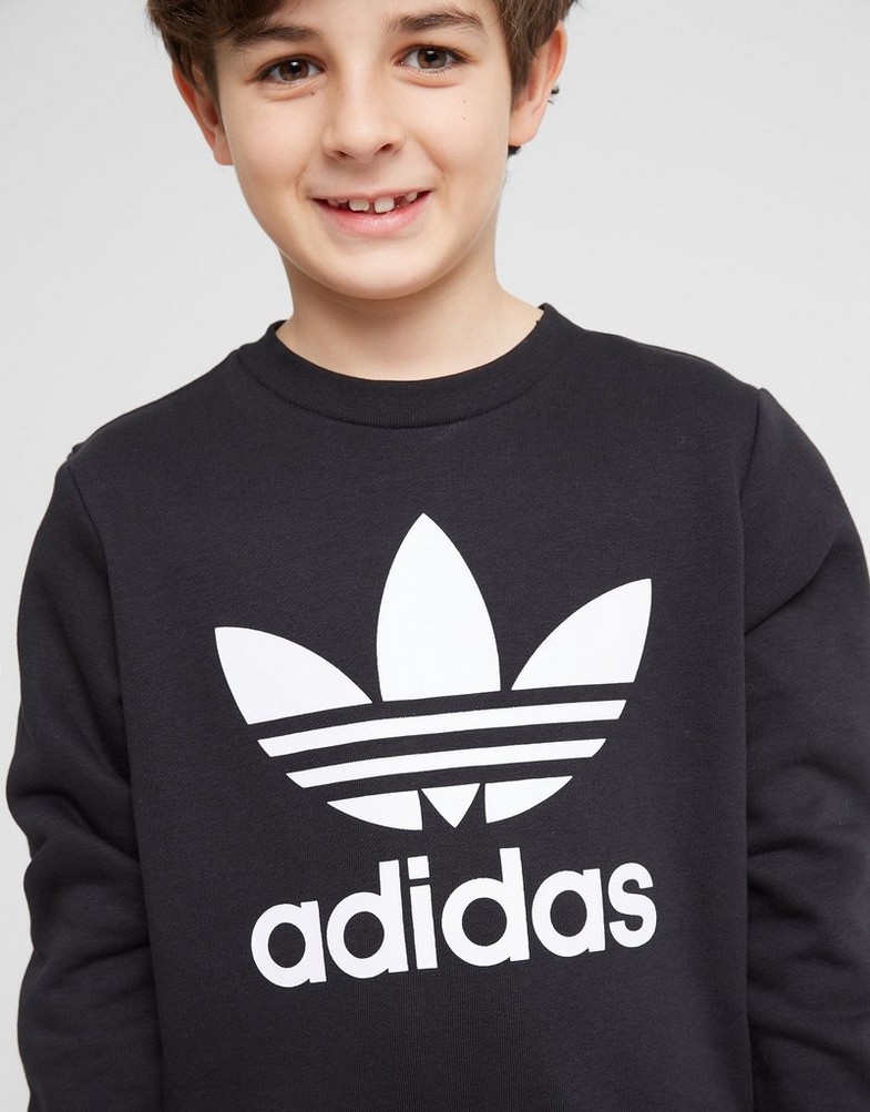 Bluza dziecięca ADIDAS BLUZA TREFOIL CREW BOY ED7797 Czarny