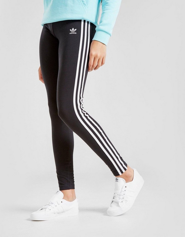 Detské nohavice ADIDAS NOHAVICE  3STRIPES LEGG GIRL ED7820 Čierna