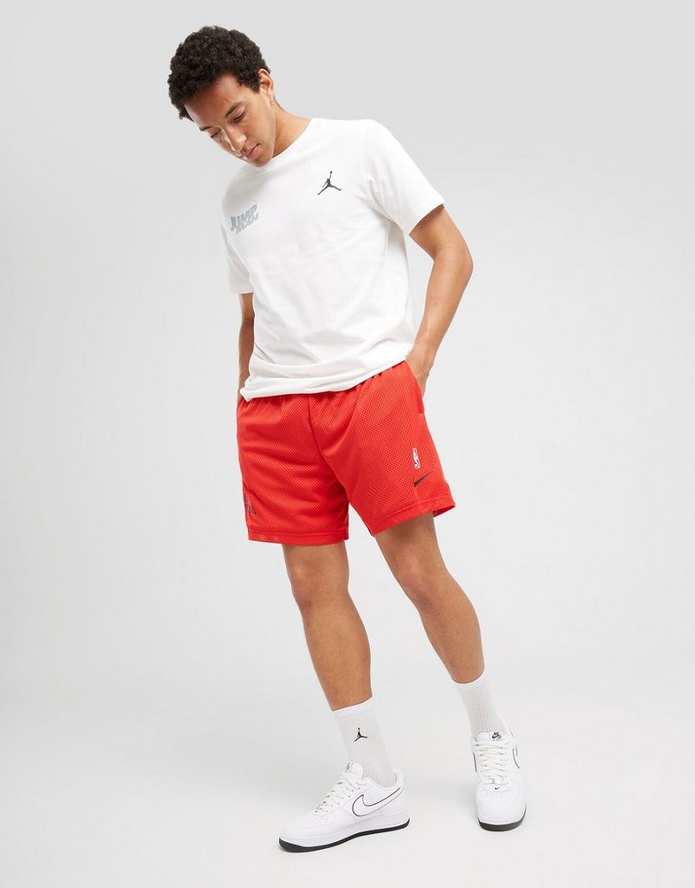 Pantaloni scurți pentru bărbați NIKE PANTALONI SCURȚI CHICAGO BULLS FB3725-657 Roșu