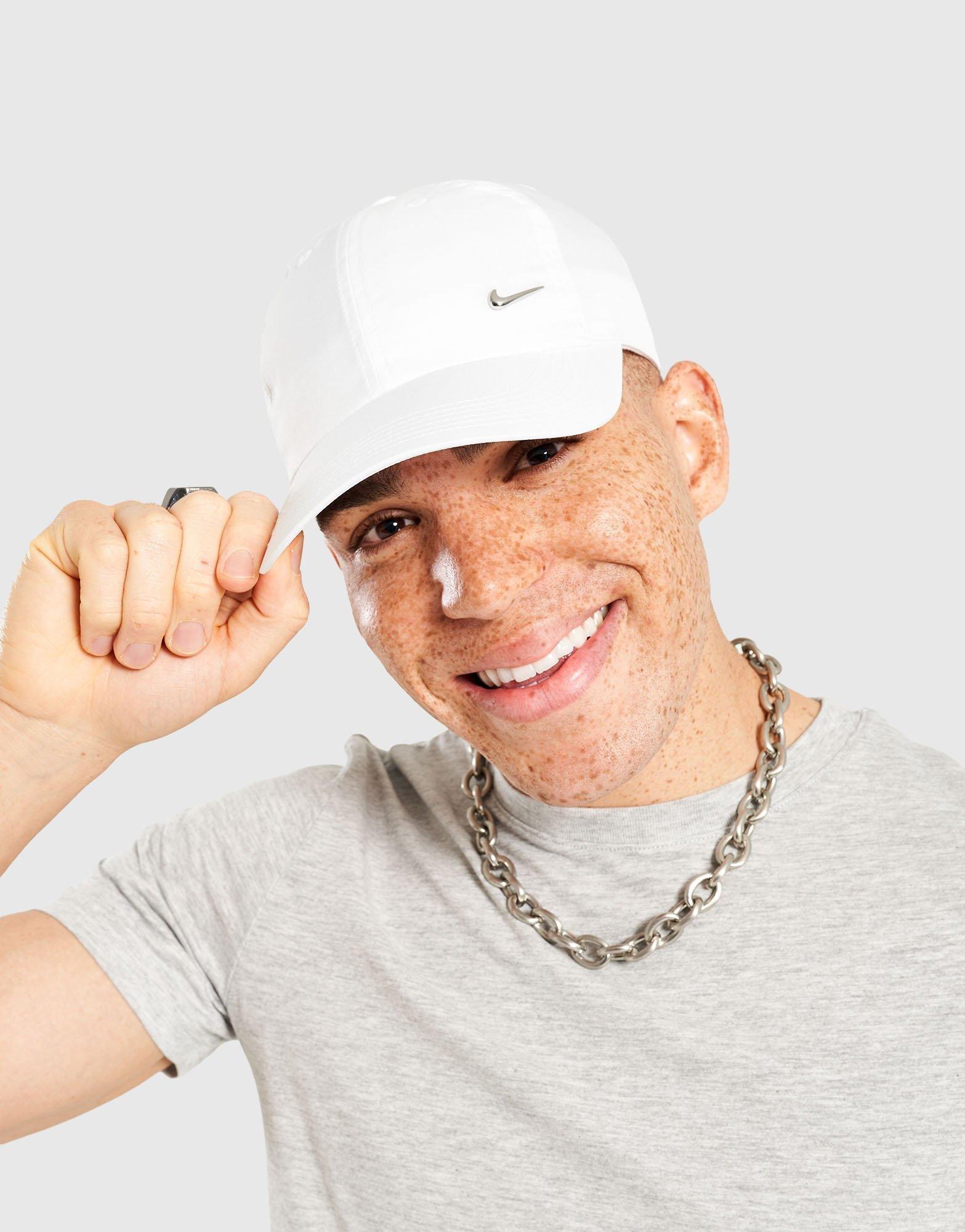 Czapka z daszkiem damska NIKE CZAPKA K NK DF CLUB CAP US CB MTSWSH FB5064-100 Biały