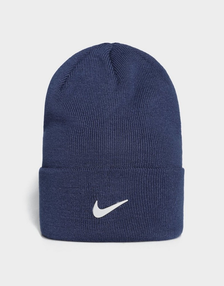 Дитячі зимові шапки NIKE КЕПКА K NK PEAK BEANIE SC SWSH FB6492-410 Темно-синій