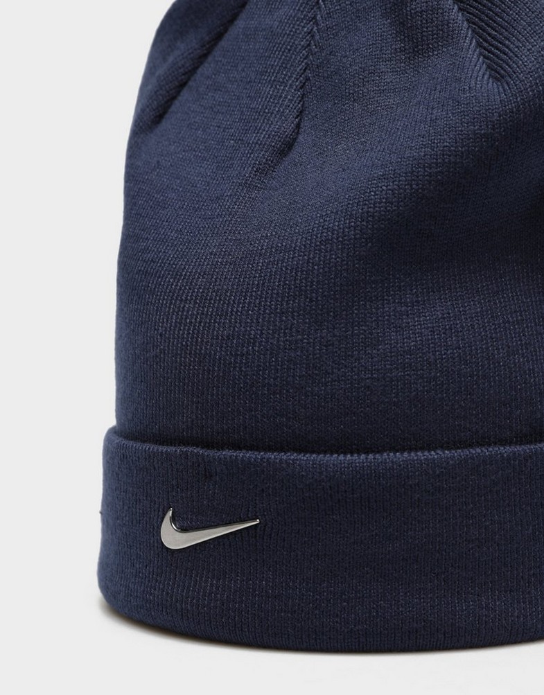 Жіночі зимові шапки NIKE КЕПКА U NK PEAK BEANIE SC MTSWSH L FB6527-410 Темно-синій
