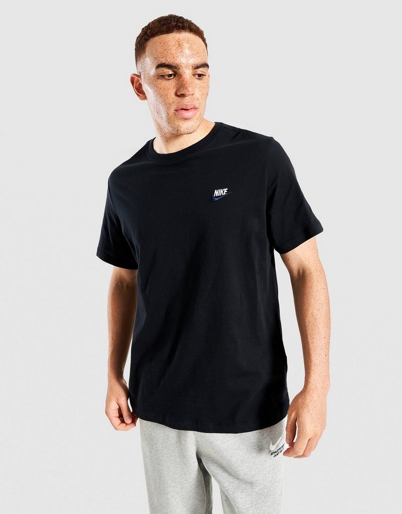 Koszulka, t-shirt męski NIKE T-SHIRT M NSW CLUB DT TEE FD1184-014 Czarny