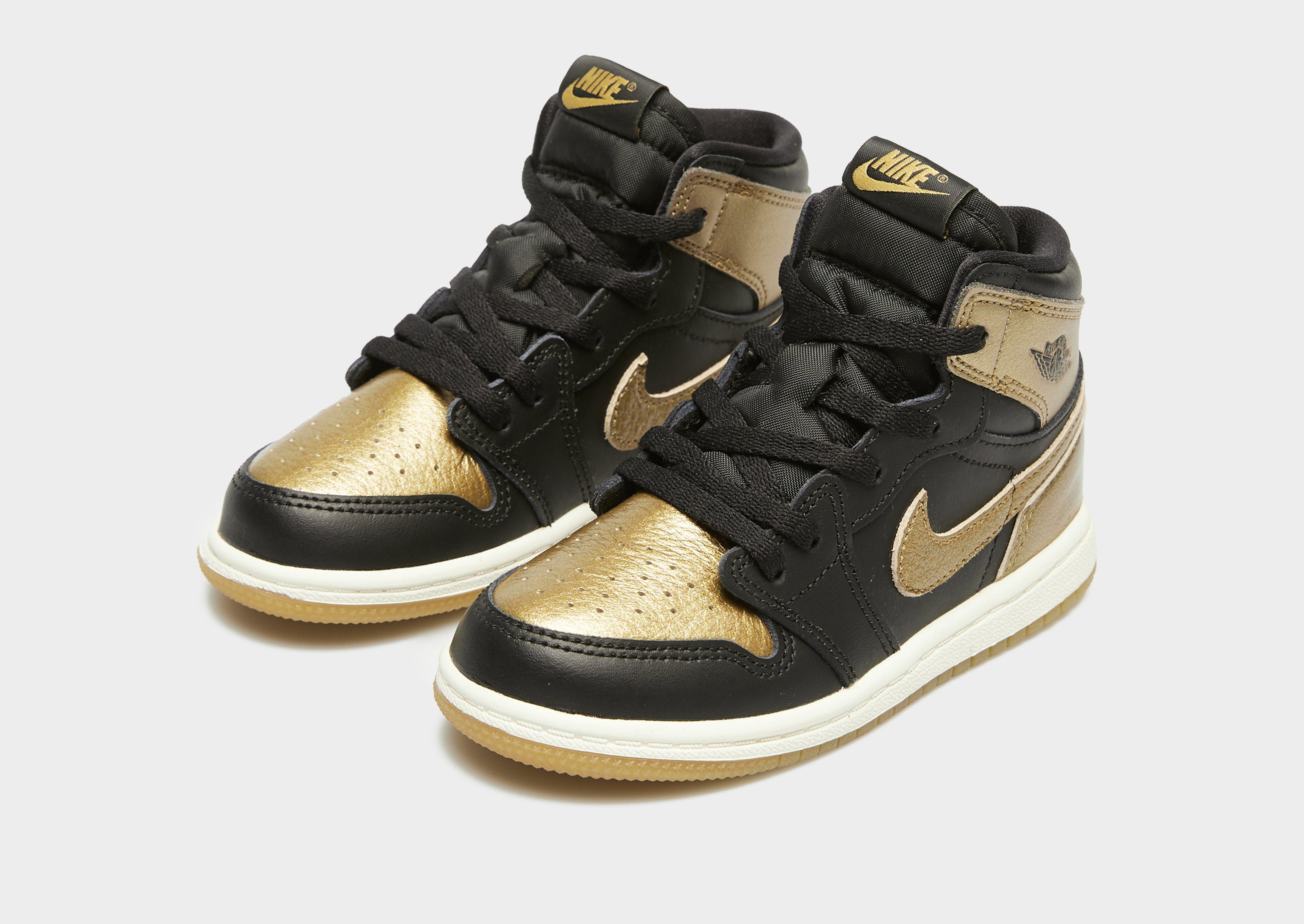 Buty sneakersy dla dzieci JORDAN 1 RETRO HIGH FD1413-071 Czarny