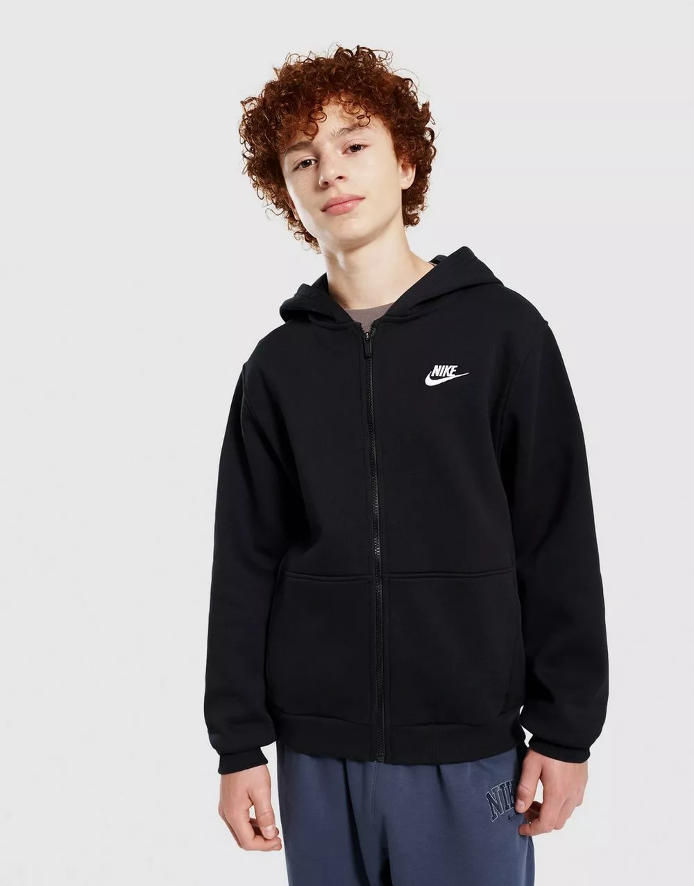 NIKE КОФТА НА БЛИСКАВЦІ K NSW CLUB FLC HD B, фото 1 з 5