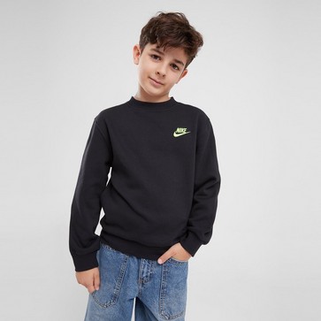 Bluză pentru copii NIKE BLUZĂ K NSW CLUB FLC CREW LS LBR B