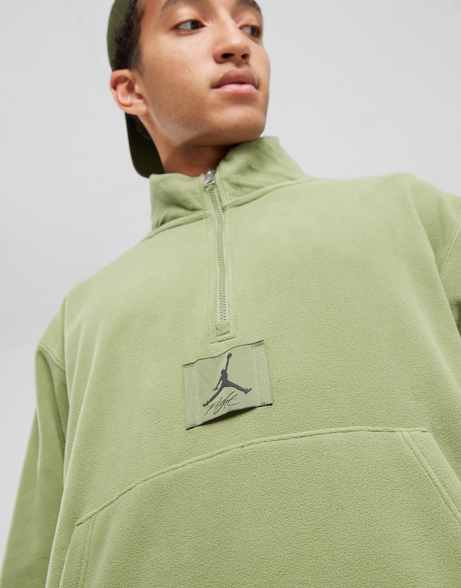 Мъжка блуза JORDAN СУИТЧЪР СЪС ЗАКОПЧАВАНЕ   M J ESS STMT FLC WNTR HZ FD7863-340 Зелен