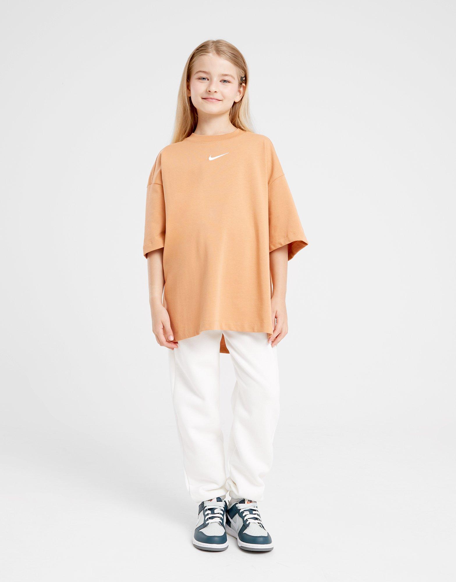 Koszulka, t-shirt dziecięcy NIKE T-SHIRT NSW TEE OS SS PREM ESSNTL FJ6855-225 Beżowy