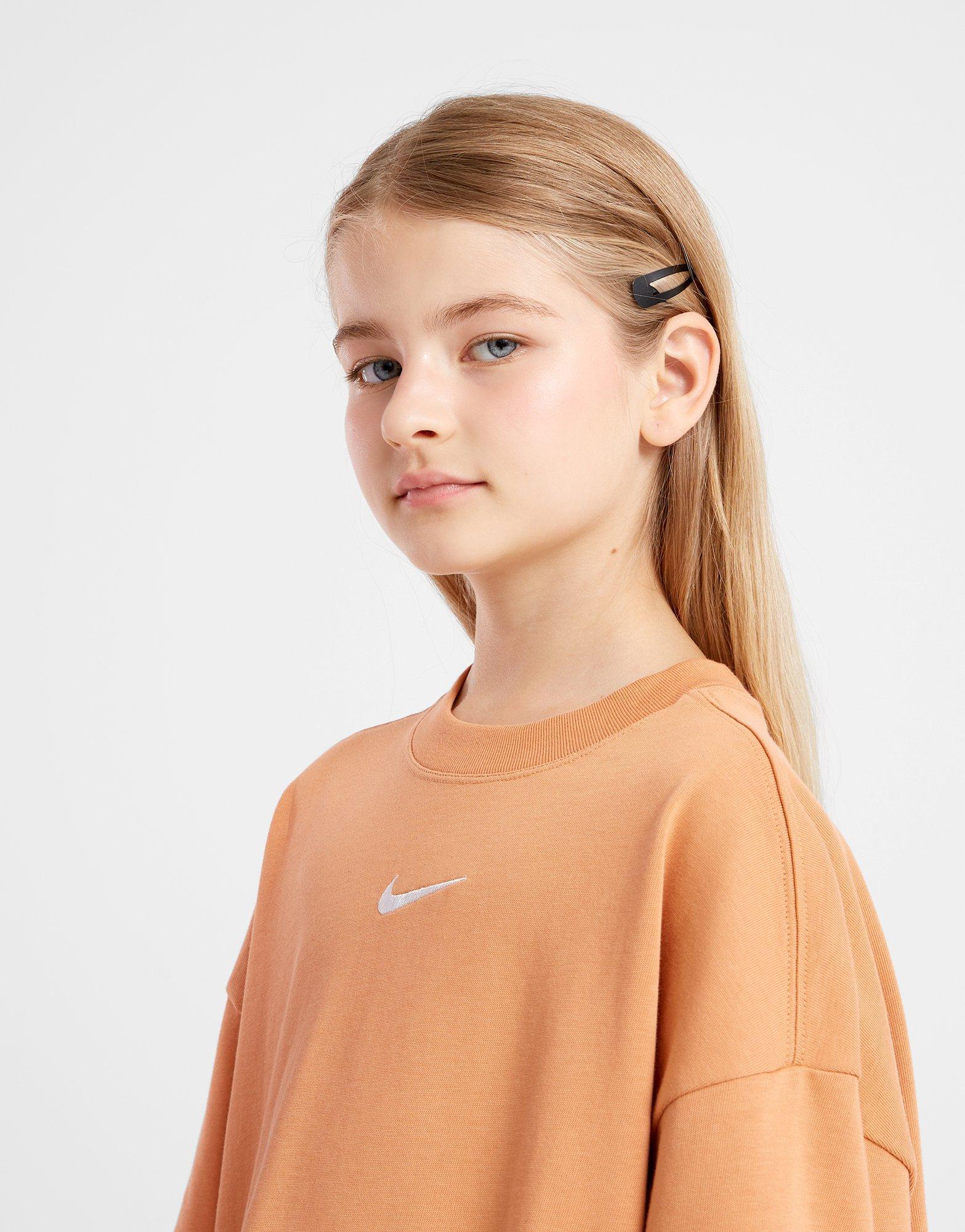 Koszulka, t-shirt dziecięcy NIKE T-SHIRT NSW TEE OS SS PREM ESSNTL FJ6855-225 Beżowy