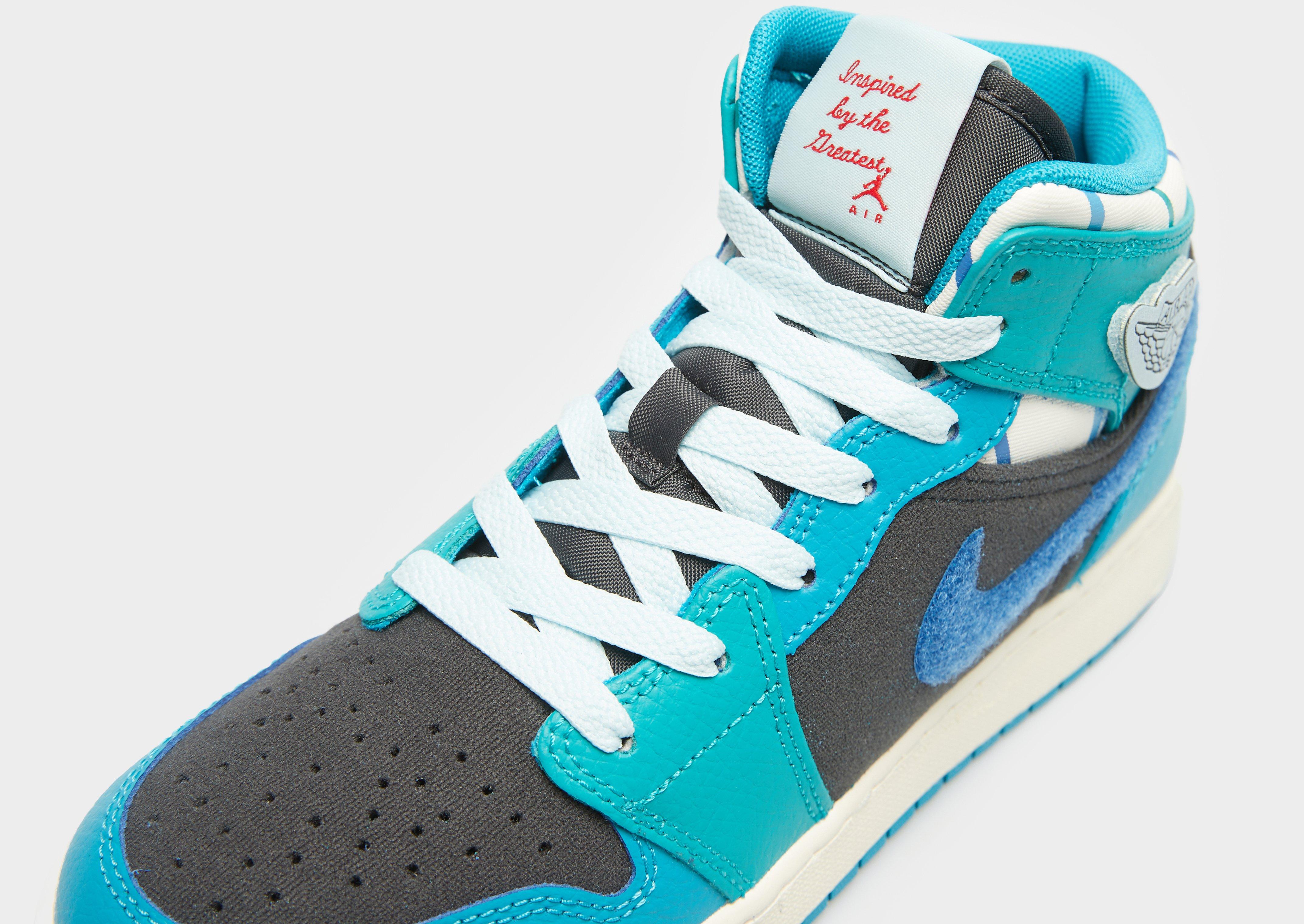 AIR JORDAN 1 MID SS (GS) FJ9482-004 | kolor TURKUSOWY ▷ Dziecięce