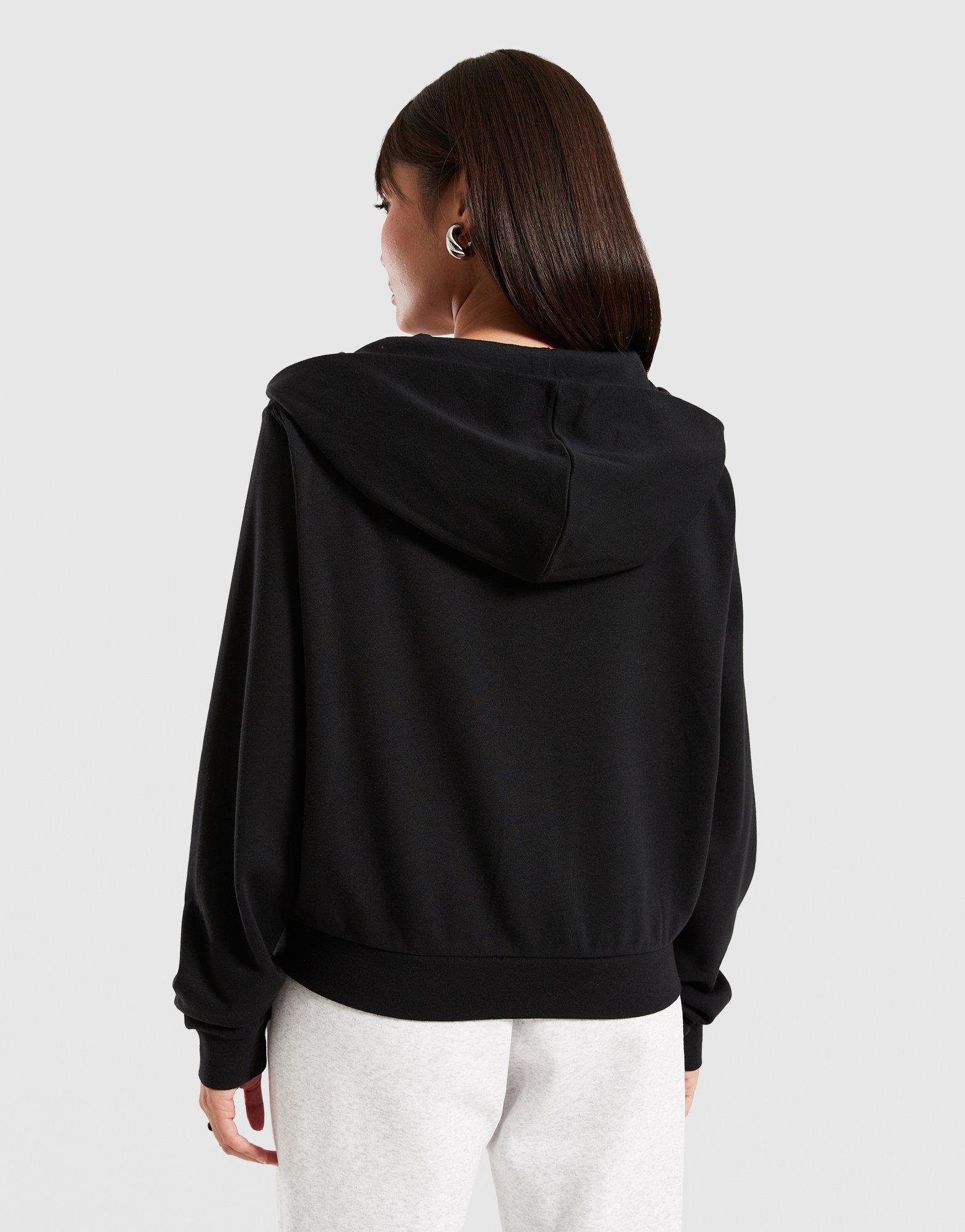 Дамски дрехи големи размери NIKE СУИТЧЪР СЪС ЗАКОПЧАВАНЕ   С КАЧУЛКА W NSW NK CHLL FT FN2415-010 Черен