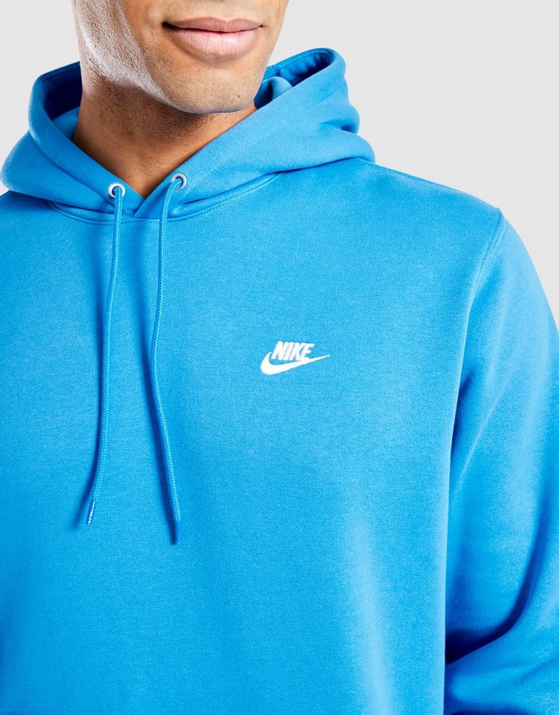 Bluza męska NIKE BLUZA Z KAPTUREM M NK CLUB BB PO HOODIE FN3859-435 Niebieski