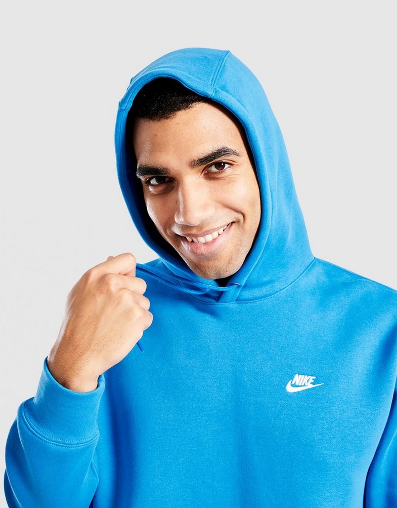 Bluza męska NIKE BLUZA Z KAPTUREM M NK CLUB BB PO HOODIE FN3859-435 Niebieski