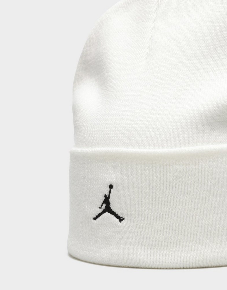 Dámská zimní čepice JORDAN ČEPICE U J PEAK BEANIE ESS FN4672-100 Bílá