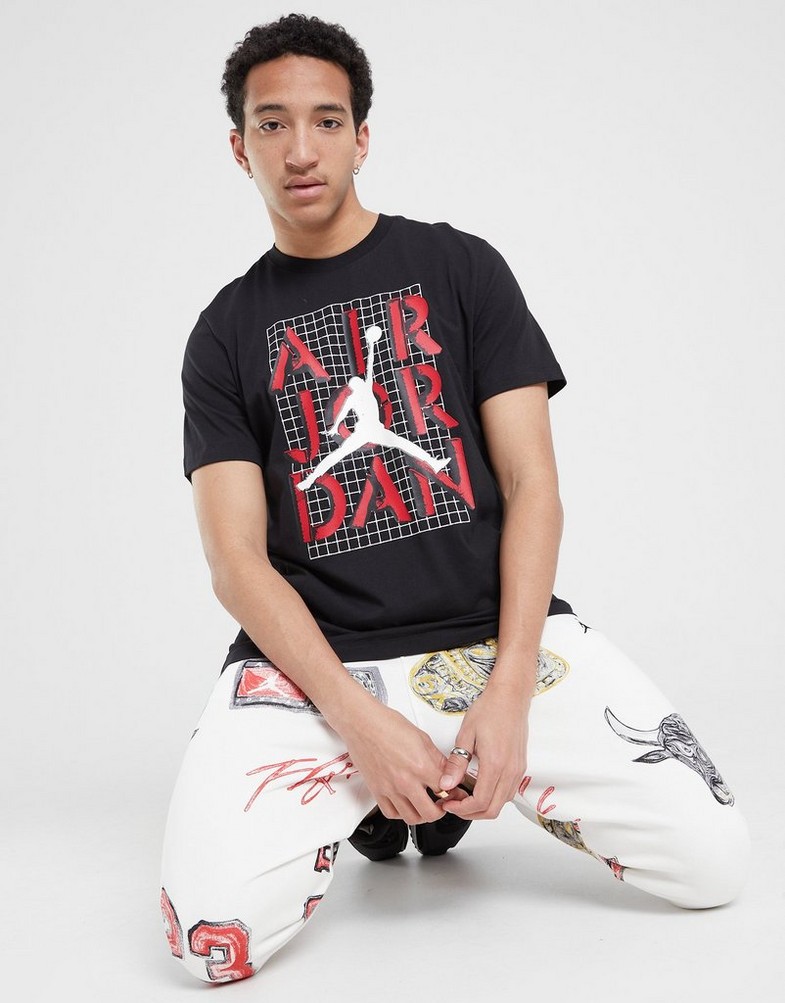 Koszulka, t-shirt męski JORDAN T-SHIRT M J BRAND JM STACK SS CREW TEE FN5978-010 Czarny