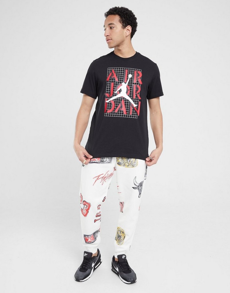 Koszulka, t-shirt męski JORDAN T-SHIRT M J BRAND JM STACK SS CREW TEE FN5978-010 Czarny