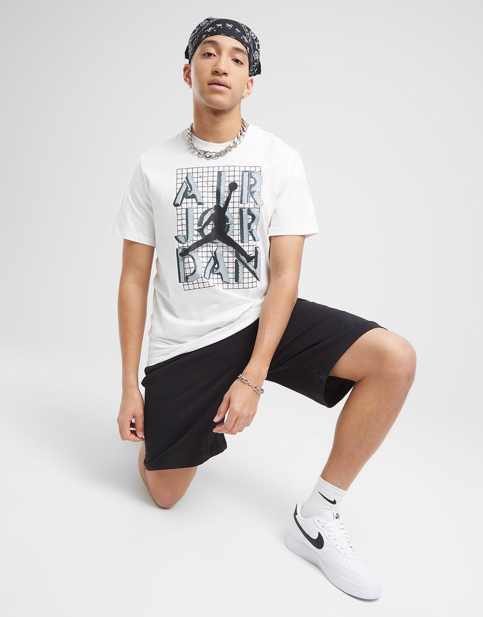 Pánske tričko JORDAN TRIČKO M J BRAND JM STACK SS CREW FN5978-100 Biela