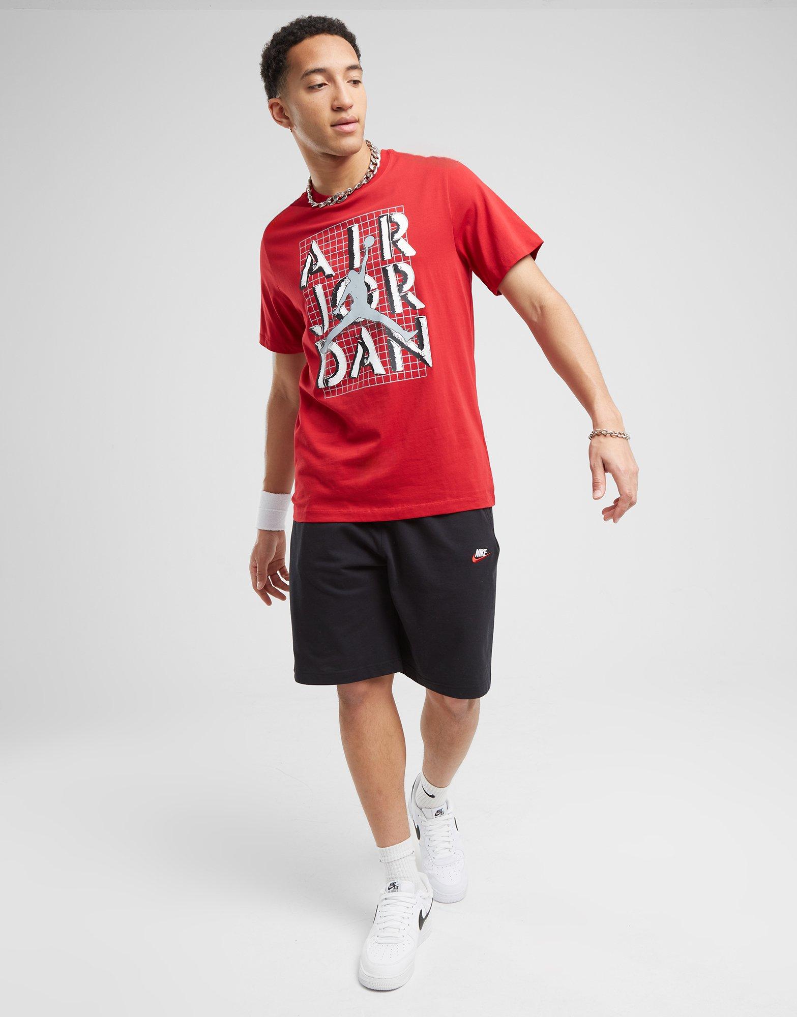 Мъжка тениска JORDAN ТЕНИСКА M J BRAND JM STACK SS CREW FN5978-687 Червен