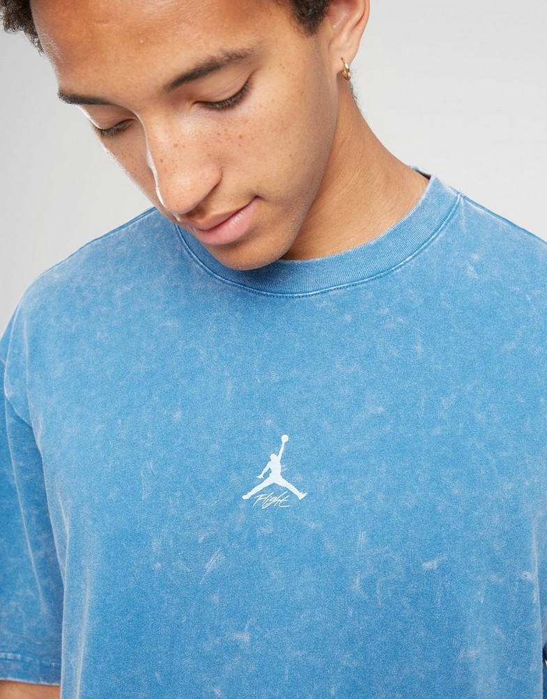 Pánske tričko TRIČKO M JORDAN FLT ESS WSH 85 SS CREW FN5994-457 Modrá