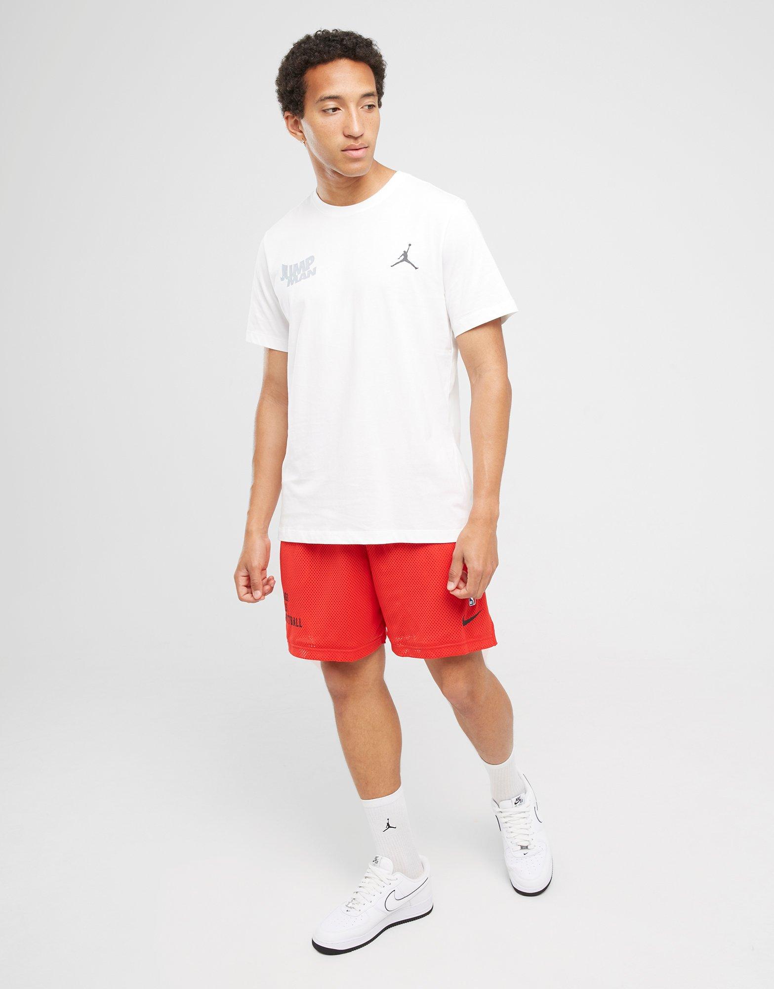 Чоловічі футболки ФУТБОЛКА M JORDAN БЮСТГАЛЬТЕРND SS JM STACK CREW  FN6029-100 Білий