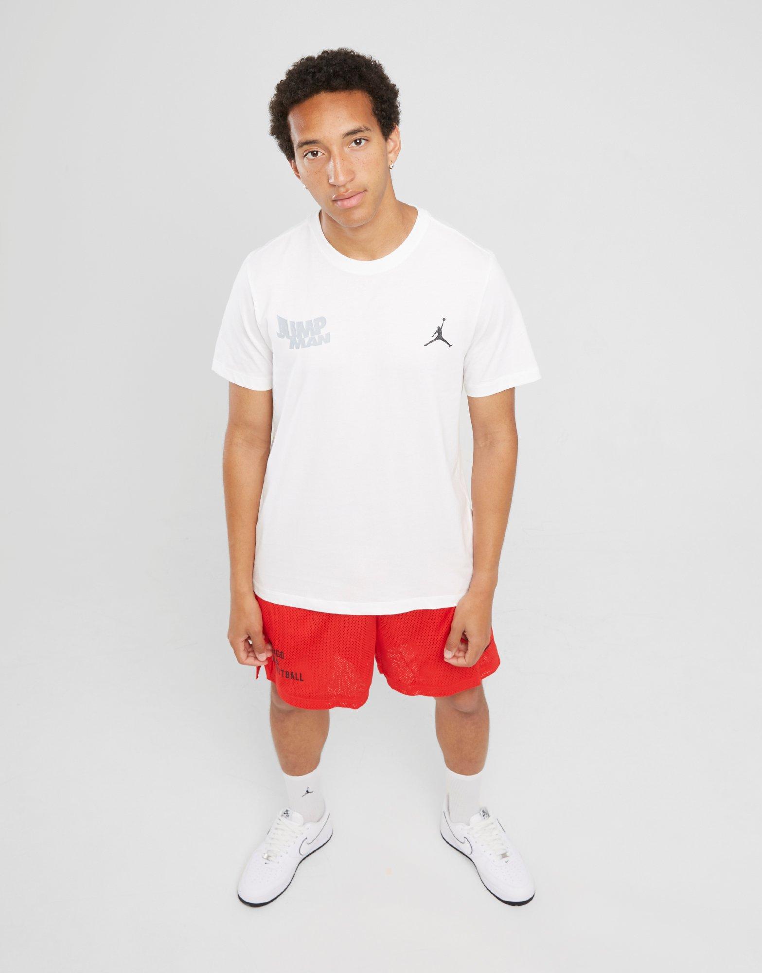 Чоловічі футболки ФУТБОЛКА M JORDAN БЮСТГАЛЬТЕРND SS JM STACK CREW  FN6029-100 Білий