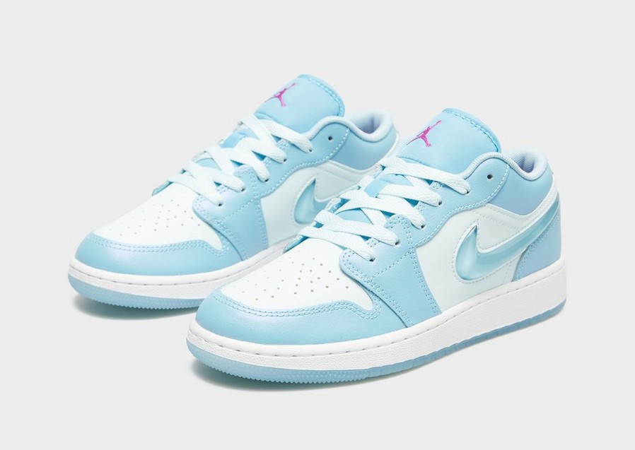 Buty sneakersy dla dzieci AIR JORDAN 1 LOW SE EDGE GG FN7366-400 Niebieski