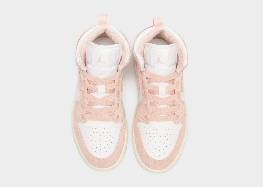 Adidași pentru copii JORDAN 1 MID SE BP FN7493-161 Roz