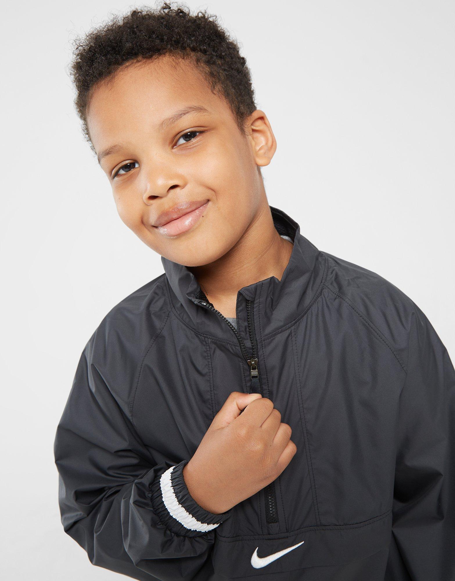 Dječji gornji dio trenirke NIKE VESTA B NK RPL LS HZ JKT HOOPS B FN8318-010 crna